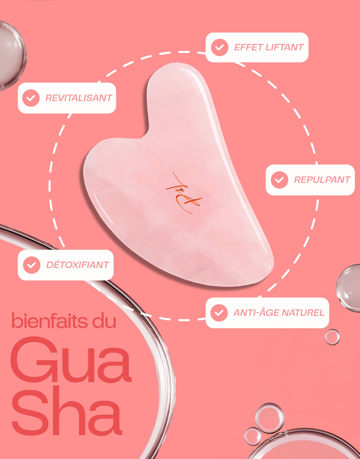 Gua Sha Quartz Rose